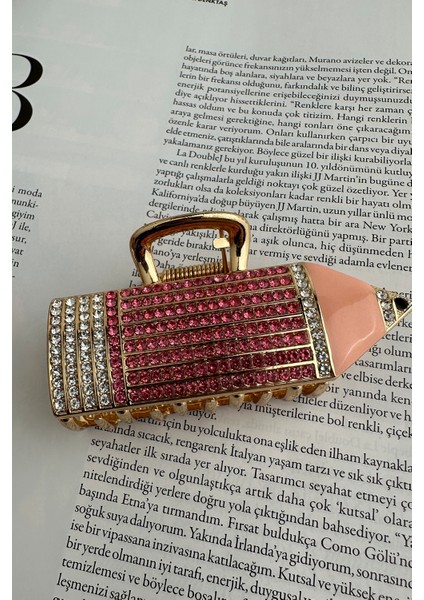 Altın Rengi Taşlı Öğrenci Öğretmen Kıskaç Kalem Toka (8 Cm) fırsatları