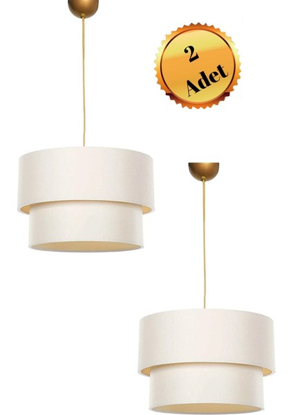 Krem Pasta Avize 2 Adet Kumaş Sarkıt Çap 30 cm PAV54