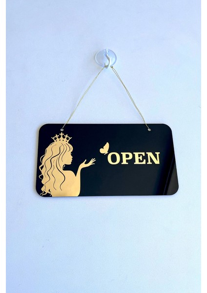 Open / Closed Kapı Tabelası – Kuaför ve Güzellik Salonları Için Şık Tasarım