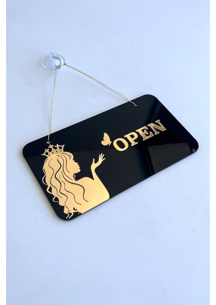 Open / Closed Kapı Tabelası – Kuaför ve Güzellik Salonları Için Şık Tasarım fiyatları