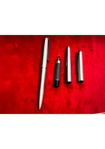 Geha Metallic Alman Kalem Takımı 14 Ayar Altın Uçlu Dolmakalem ve Tükenmez Kalem modelleri