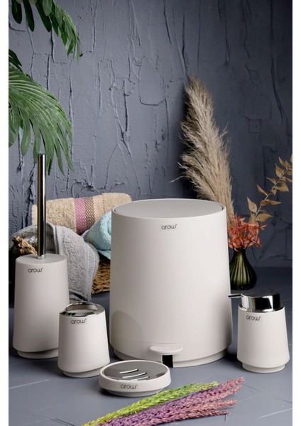 Vona 5 Parça Banyo Seti Krem