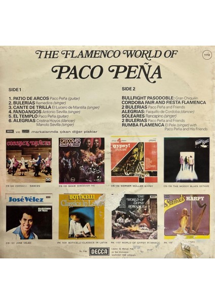 Paco Pena And Friends ‎– The Flamenco World Of Paco Pena Lp fiyatları