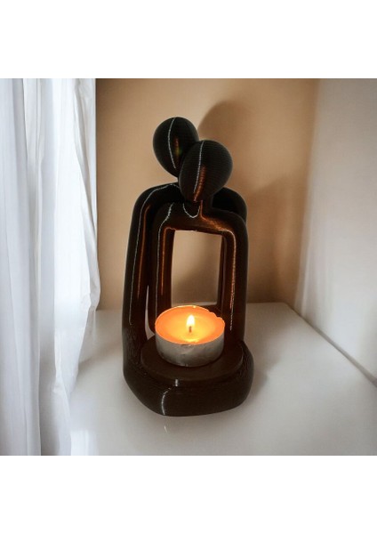 Sarılan Çift Iskandinav Mumluk (Led Mum Dahildir) modelleri