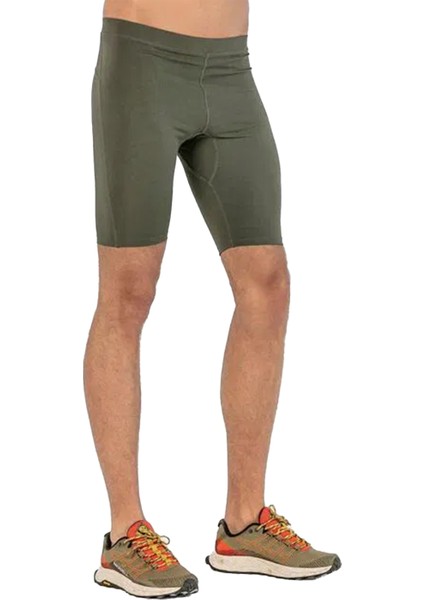 Light Erkek Haki Koşu Taytı