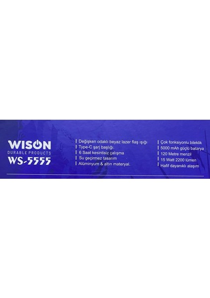 WS-5555 Şarjlı Su Altı Dalış El Feneri 120 Menzil 15W 2200 Lümen