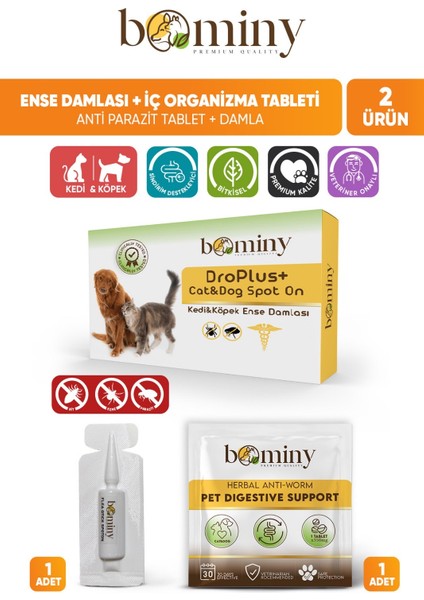 Kedi Köpek Iç Dış Parazit (1 Adet Iç Parazit 1 Adet Dış Parazit)