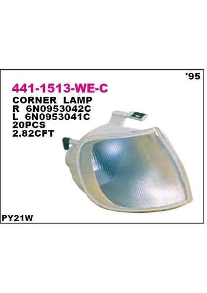 Polo 1995-1998 Sinyal Lambası Sağ Beyaz Depo