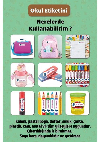 Minecraft Temalı Kişiye Özel Isimli Defter Kalem Okul Etiketi, Yırtılmaz Pvc Etiket, Islanmaz modelleri