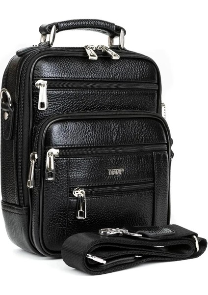 Tabanca Çantası Siyah Deri Erkek El ve Omuz Askılı fiyatları