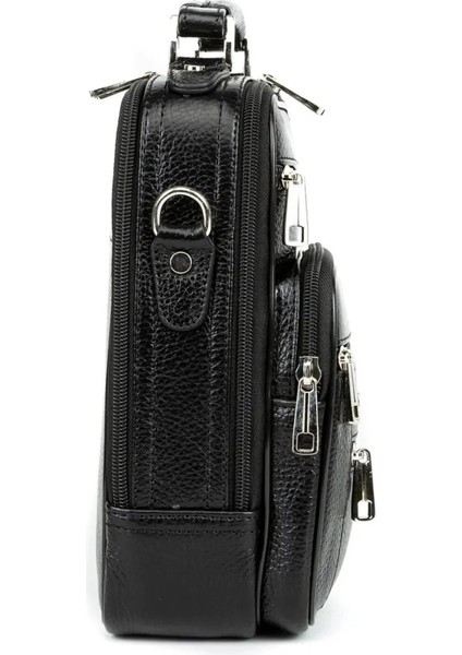 Tabanca Çantası Siyah Deri Erkek El ve Omuz Askılı fırsatları