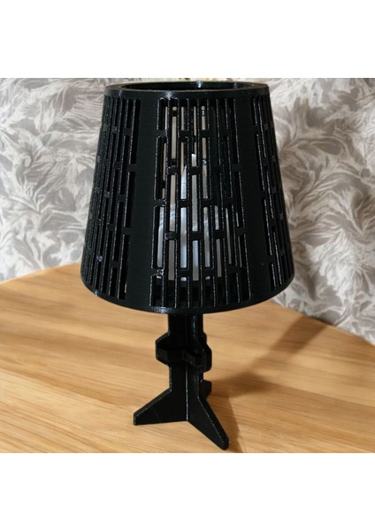 Minimal Abajur Şeklinde Mumluk ( LED Mum Dahildir )