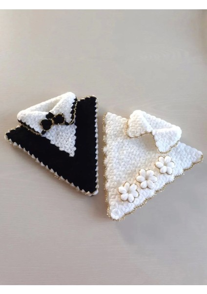 Çeyizlik 2'li Gelin Damat Lif Seti Üçgen Model El Örgüsü