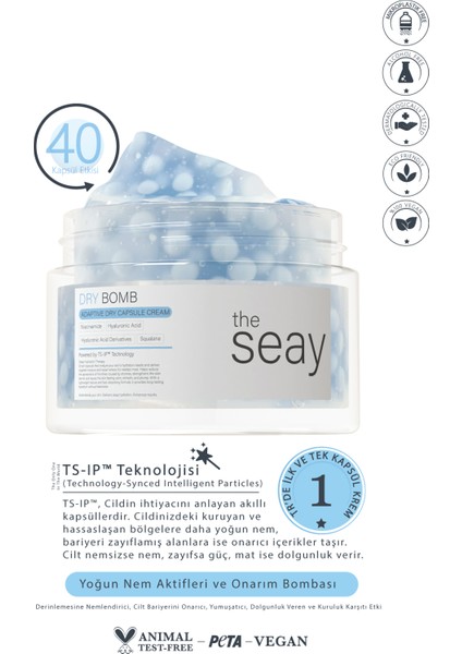 Akıllı Kapsül Krem – Yoğun Nem & Dolgun Cilt, Kuruluk Karşıtı, Bariyer Onarıcı | Ts-Ip™ Teknolojisi