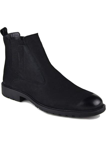 745 Siyah Bot Hakiki Deri