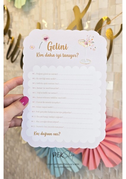 Çiçekli Bride Konsept Gelini Kim Daha Iyi Tanıyor Oyun Kartları 4lü