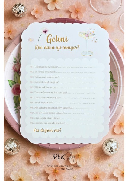 Çiçekli Bride Konsept Gelini Kim Daha Iyi Tanıyor Oyun Kartları 4lü fırsatları