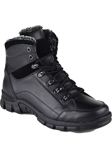 734 Siyah Bot Hakiki Deri