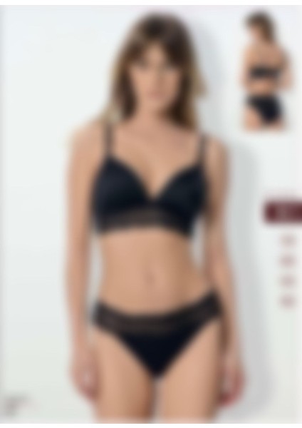 Godewo 2105 Violet Desteksiz Dantelli Desteksiz Sütyen ve Külot Takım Yeni Sezon