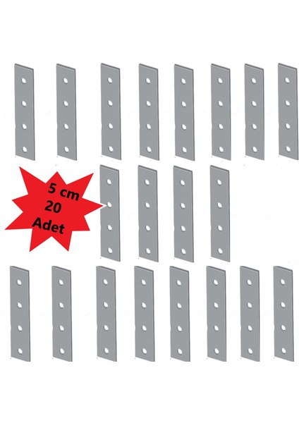 Mobilya, Dolap Yatak Duvara Sabitleme Bağlantı Aparatı Demiri Düz Gönye 1,5cm x 5 cm (20 Adet) modelleri