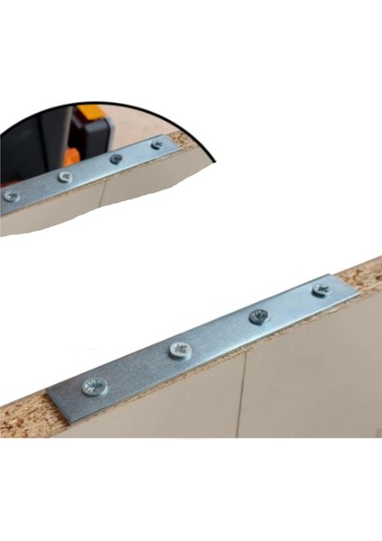 Mobilya, Dolap Yatak Duvara Sabitleme Bağlantı Aparatı Demiri Düz Gönye 1,5cm x 5 cm (20 Adet) indirimleri