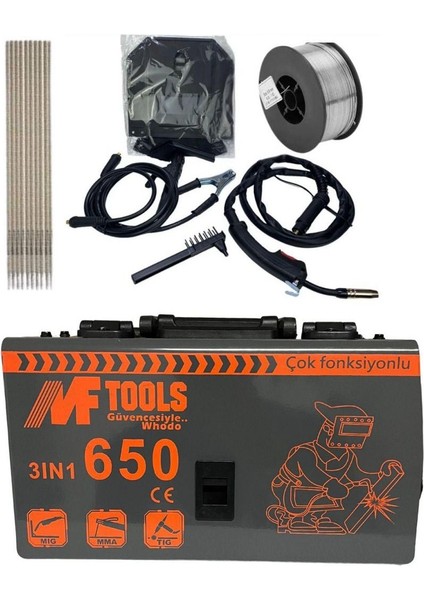Mf Tools Alman Tasarımı 650 Amper 3 Fonksiyonklu USB Girişli Gazsız Gazaltı Kaynak Makinası fiyatları