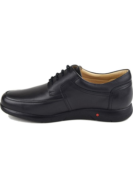 1554 Siyah Klasik Hakiki Deri Ayakkabı modelleri