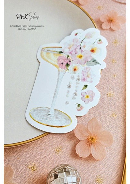 Çiçekli Bride Konsept Isim Kartı Bride Parti Masa Isimliği 12LI