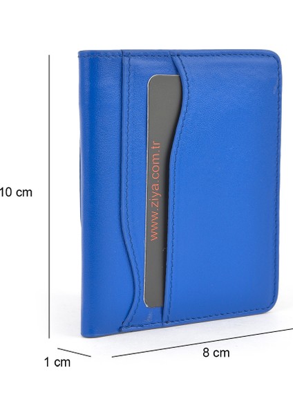 , Unisex Hakiki Deri Kartlık 1539852Z02 Saks Mavi modelleri