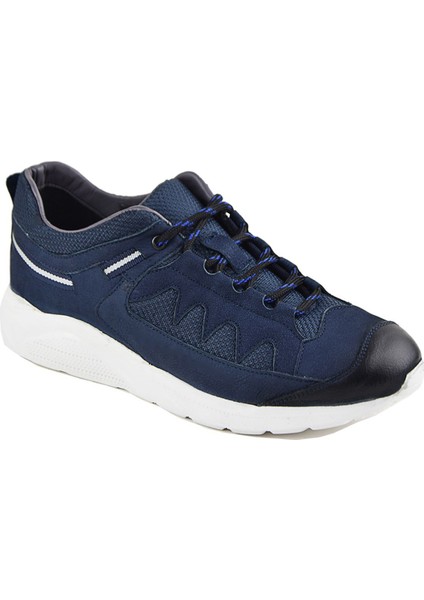 2153 Lacivert Spor Hakiki Deri Ayakkabı