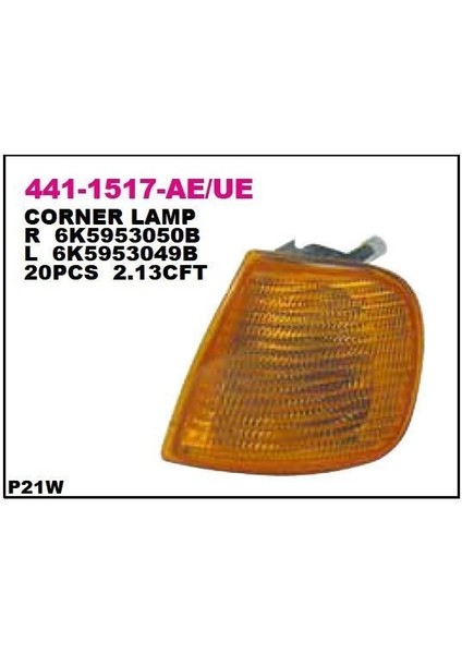 Polo Caddy 1997 Sinyal Lambası Sol Sarı Depo