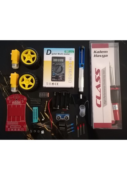 Ultrasonik Sensörlü Araba Eğitim Kiti Model MASROKİT-SM-7715 Elektronik Proje Uyumlu fiyatları