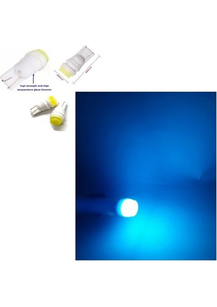 ( 4 x Adet) 1 Set T10 LED Dipsiz Ampul 12V Porselen&seramik Ice Blue (0°ısınma&porselen Zemin) fiyatları