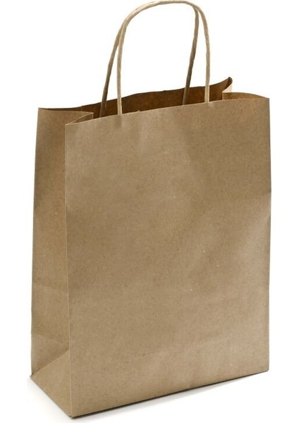Kağıt Çanta Burgu Saplı 18X24X8CM(KÖRÜK) - Kraft 250 Adet fiyatları