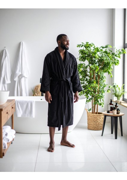 Bukle Bornoz, Şal Yaka Bornoz ,%100 Pamuklu , Unisex Bornoz , Sauna Otel Spa Bornozu