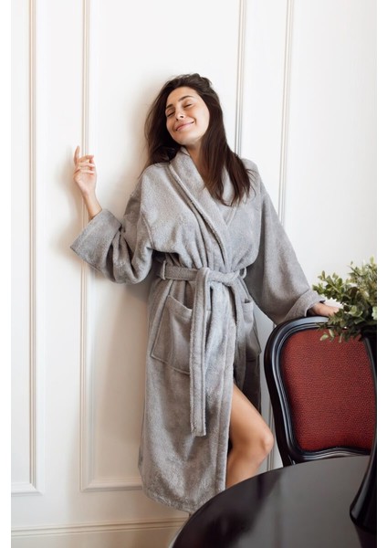 Bukle Bornoz, Şal Yaka Bornoz ,%100 Pamuklu , Unisex Bornoz , Sauna Otel Spa Bornozu