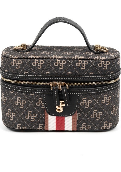 Kadın Çapraz Çanta 1195-47048 Sılver Polo Çapraz Bayan Çantası M178 Füme-Mat Siyah (Mpm)