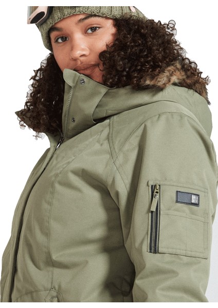 Kadın Snowboard Ceketi Meade Yeşil