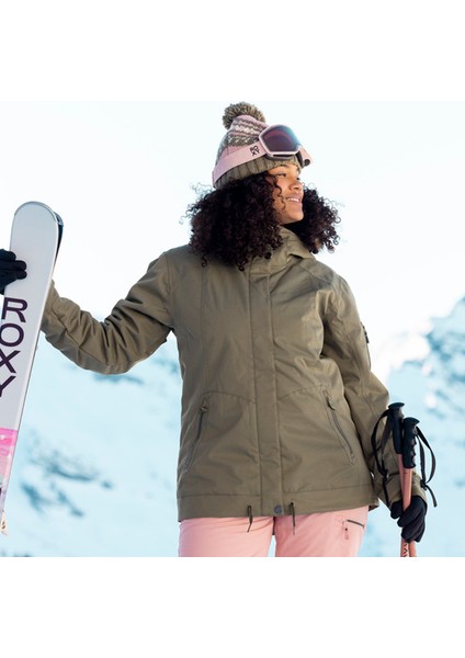 Kadın Snowboard Ceketi Meade Yeşil