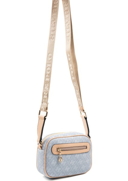 Kadın Çapraz Çanta 1111-46820 Sılver Polo Çapraz Bayan Çantası M178 Mavi-Mat Ten fırsatları