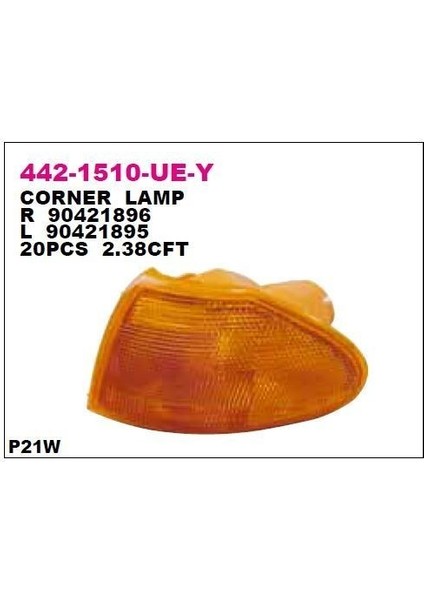 Opel Astra F Kasa 1991-1994 Sinyal Lambası Sol Sarı Depo