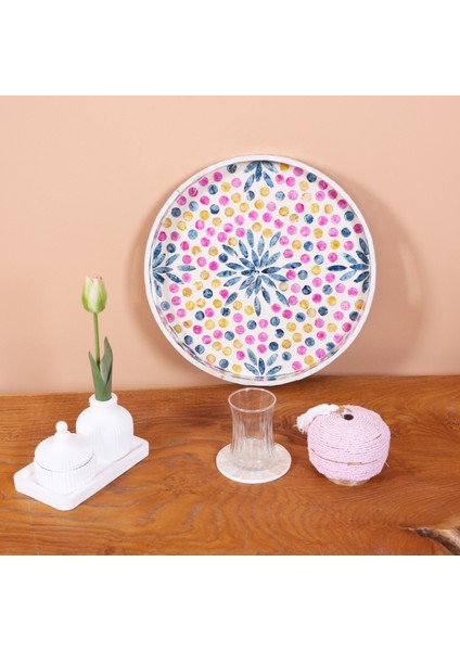 Mylamp Pure Sedef 35 X4 Cm. Sedefli Mozaik Tepsi