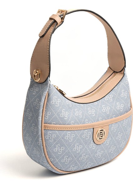 Kadın Omuz Çantası 1194-46976 Sılver Polo Bayan Çantası M178 Mavi-Mat Ten fiyatları