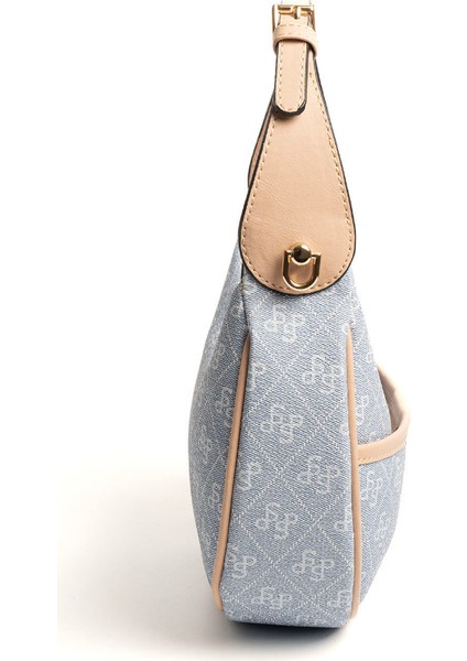 Kadın Omuz Çantası 1194-46976 Sılver Polo Bayan Çantası M178 Mavi-Mat Ten modelleri