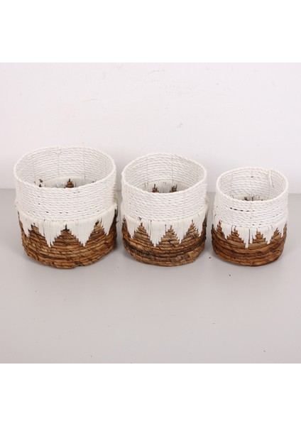Mylamp Didim Doğal Abaka 3 Lü Set Saksılık & Saklama Düzenleme indirimleri