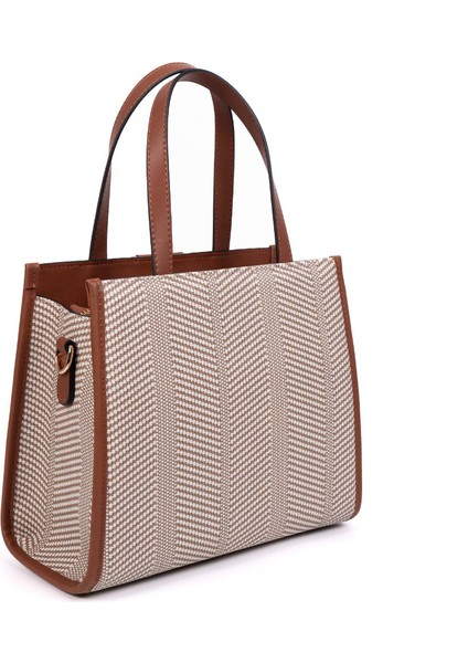 Kadın Omuz Çantası 1188-46898 Sılver Polo Bayan Çantası M132 Bej-Mat Taba-Kemik fırsatları