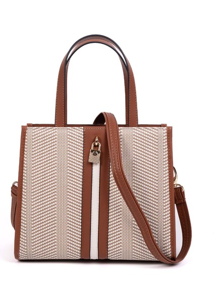 Kadın Omuz Çantası 1188-46898 Sılver Polo Bayan Çantası M132 Bej-Mat Taba-Kemik indirimleri