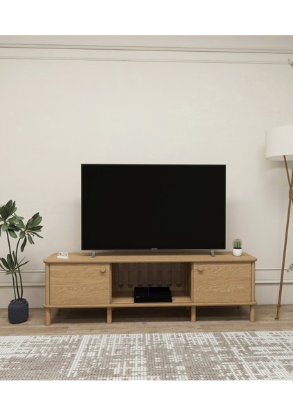 ONTANO Tv Ünitesi – | 180 cm | Sürgülü Kapaklı wood Tasarımıyla Modern & Fonksiyonel