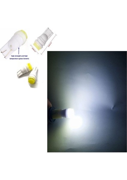 ( 4 x Adet) 1 Set T10 LED Dipsiz Ampul 12V Porselen&seramik Whıte (0°ısınma&porselen Zemin) fiyatları