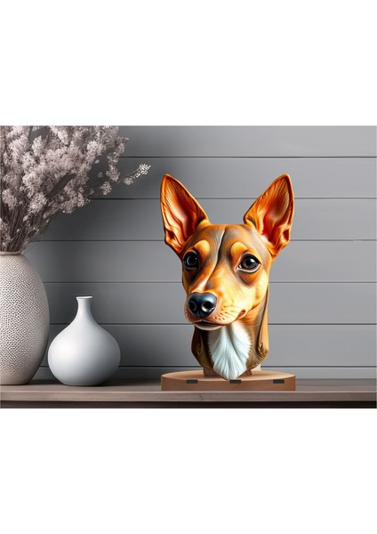 3D Ayaklı Ahşap Köpek Fotoğraf Baskı